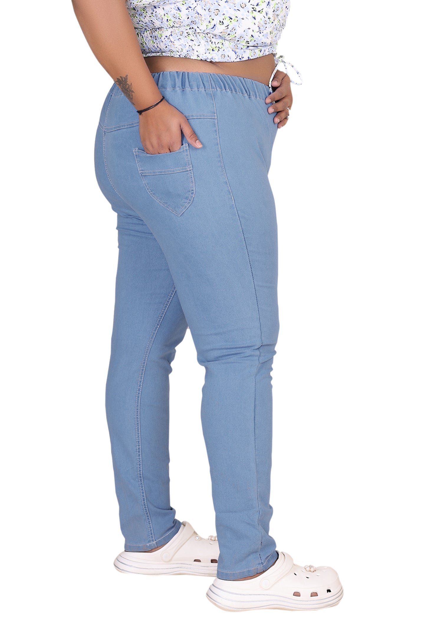 Light Blue Plus Size Jeggings