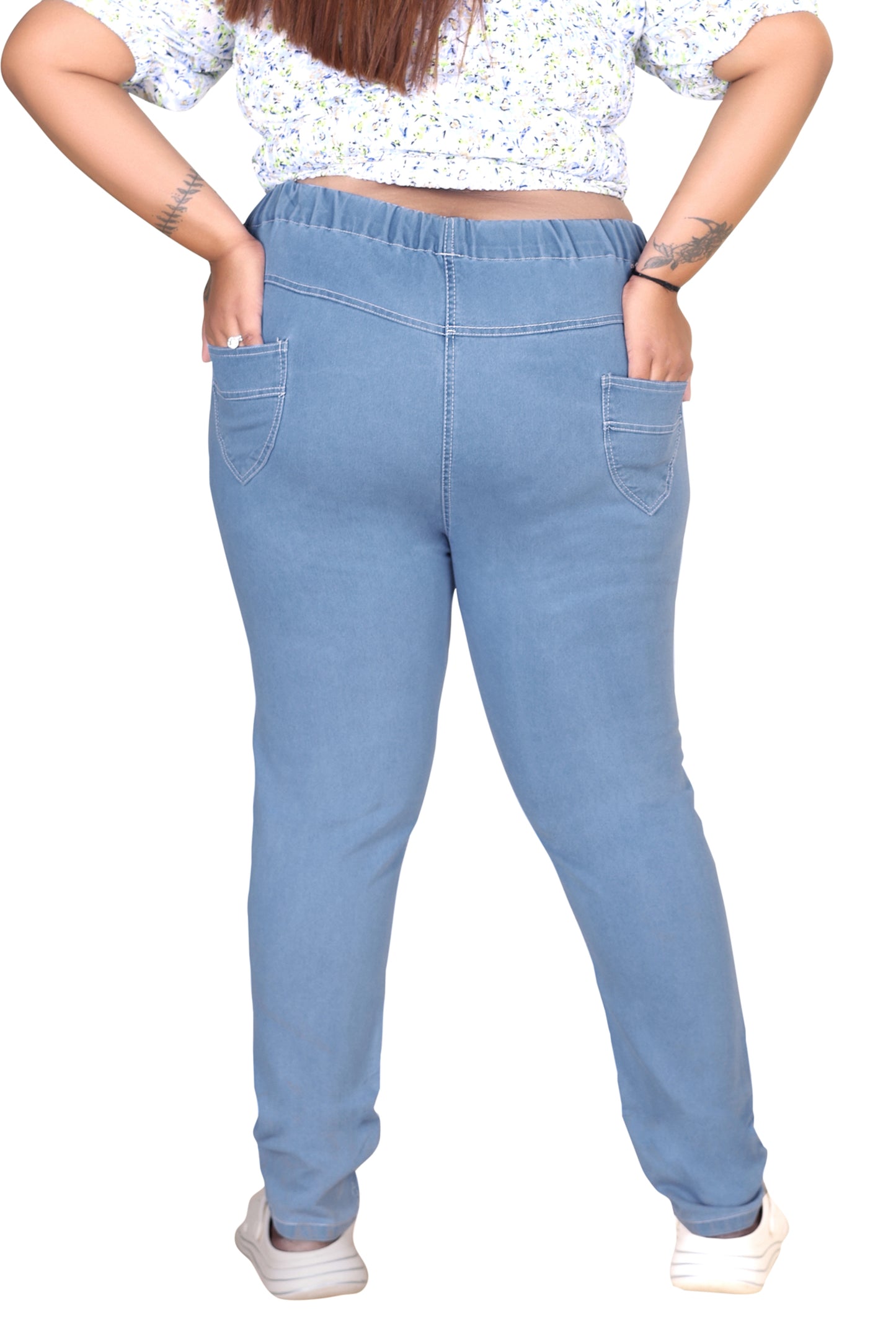 Light Blue Plus Size Jeggings